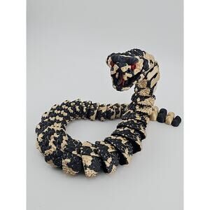 Rattle Snake 3D Printed Articulated Desk Pet Decor Unique Realistic